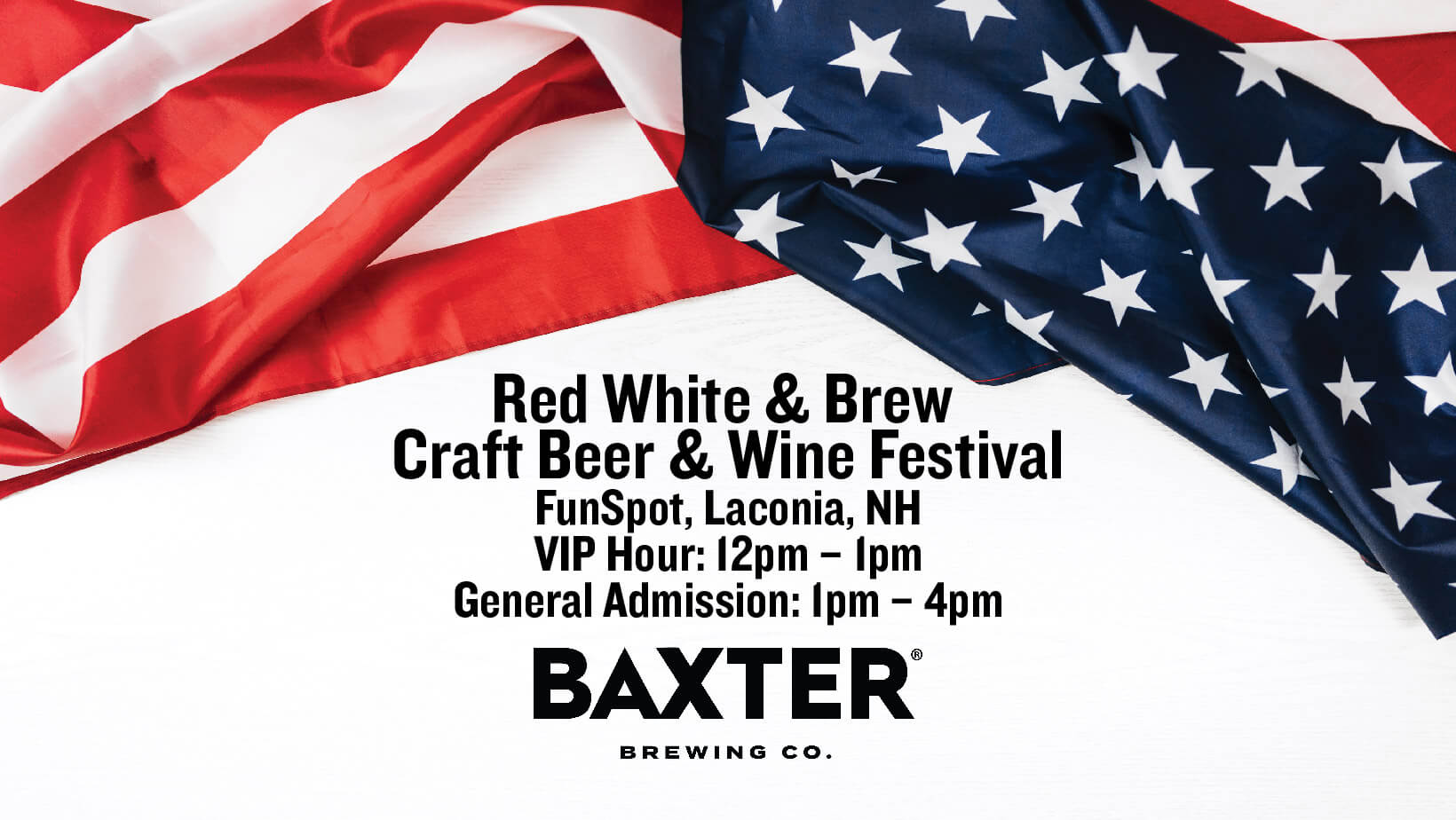 image promoting the Red. White and Brew beer festival that we will be pouring at September 30th