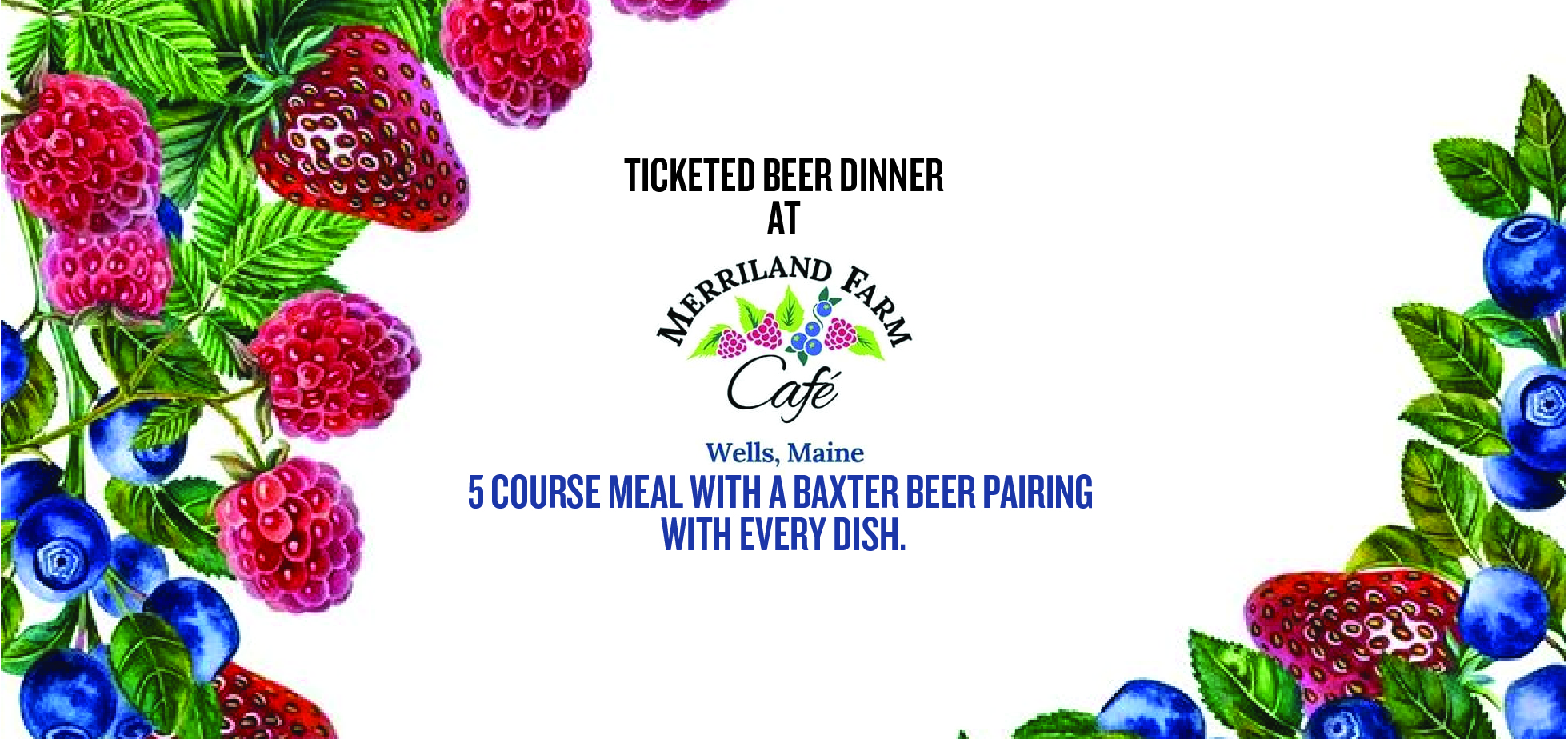 Promoting a beer dinner at Merriland Farm Cafe on November 17th