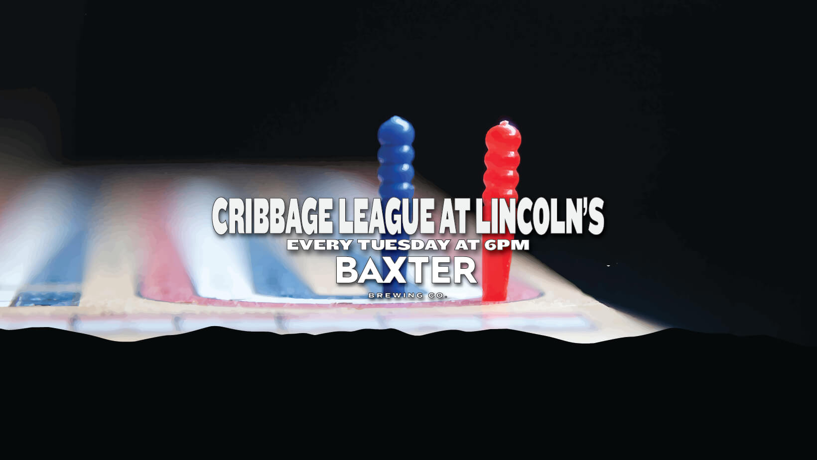 image promoting cribbage night at lincoln's every monday night